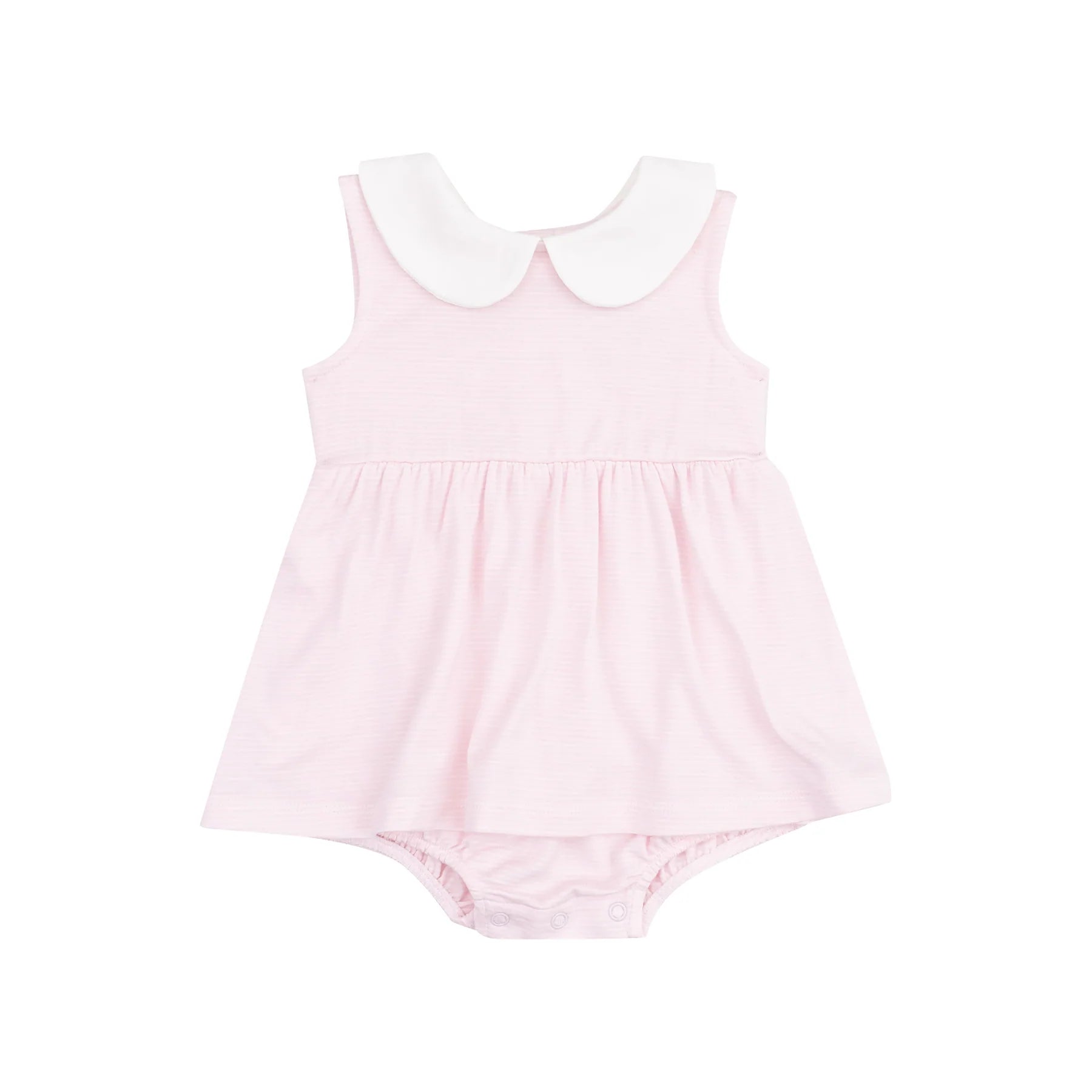 pink stripe collar bubble dress 