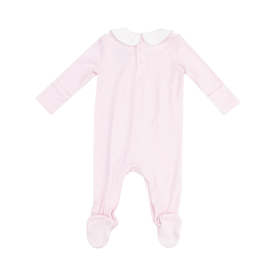 pink smocked baby girl footie