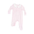 pink smocked baby girl footie