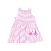 pink striped golf kids dress