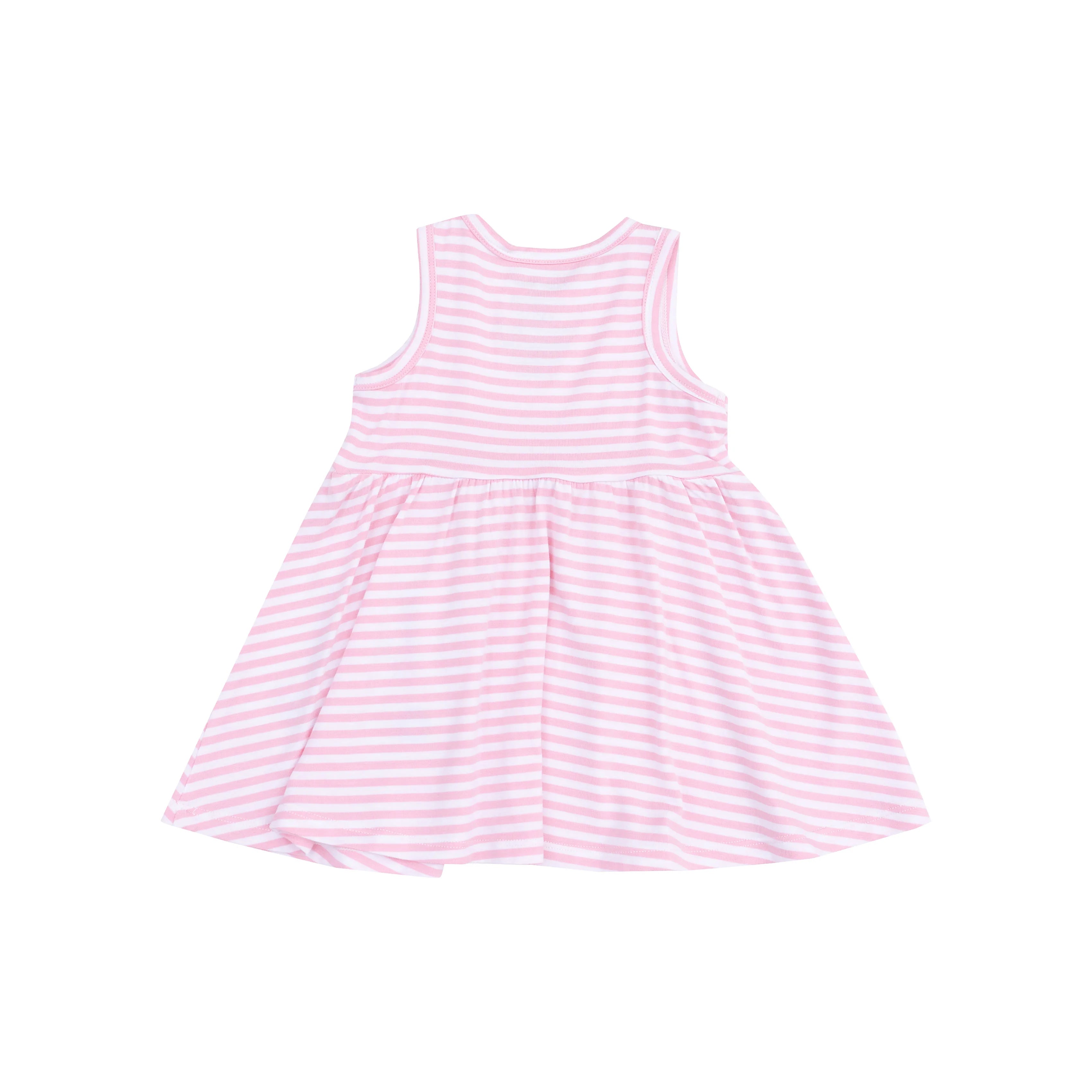 pink striped golf kids dress