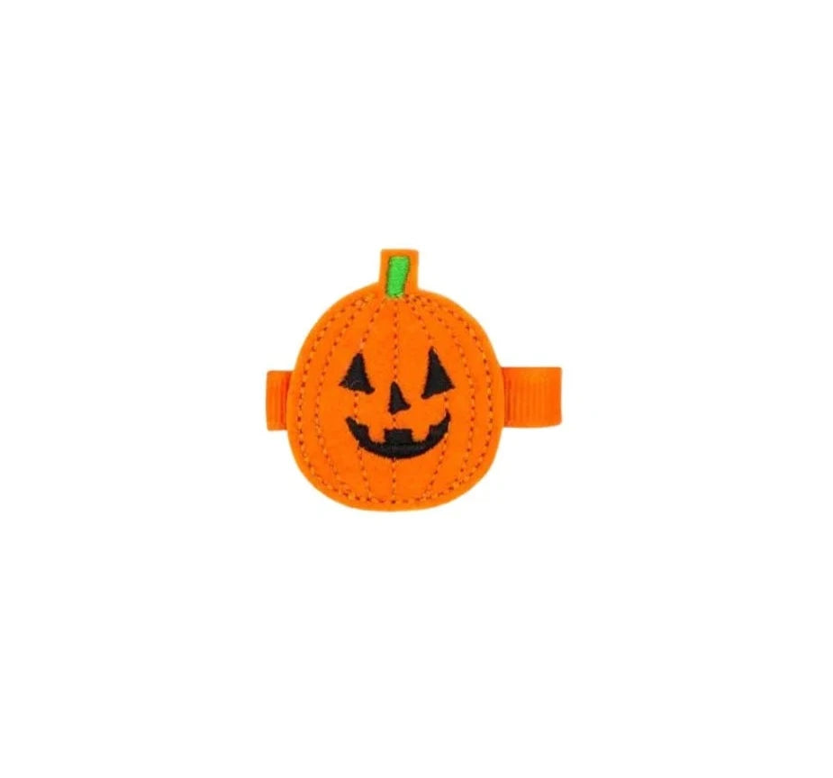 orange jack o lantern hair clip