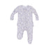 baby girl purple floral ruffle footie