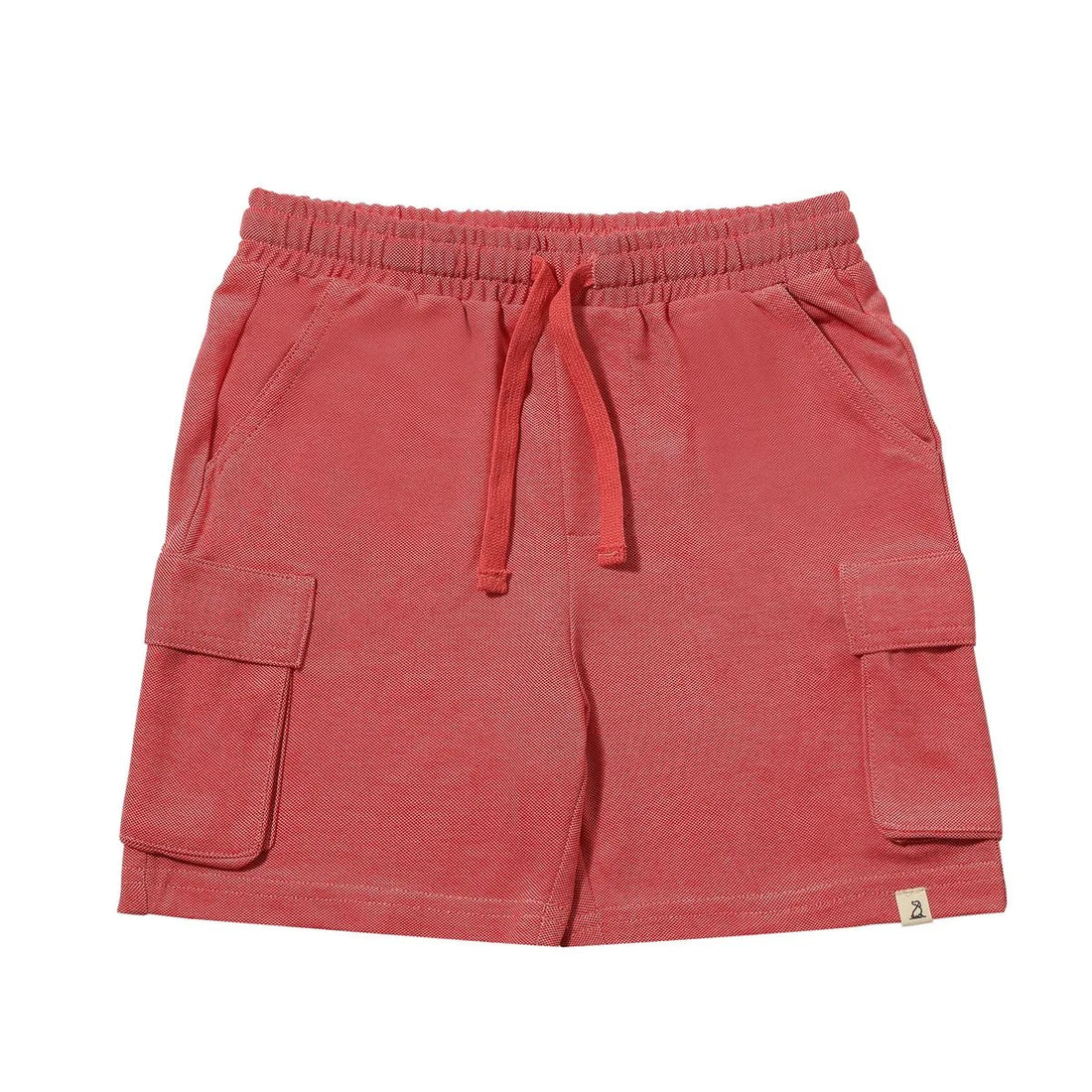 Red Pique Cargo Shorts