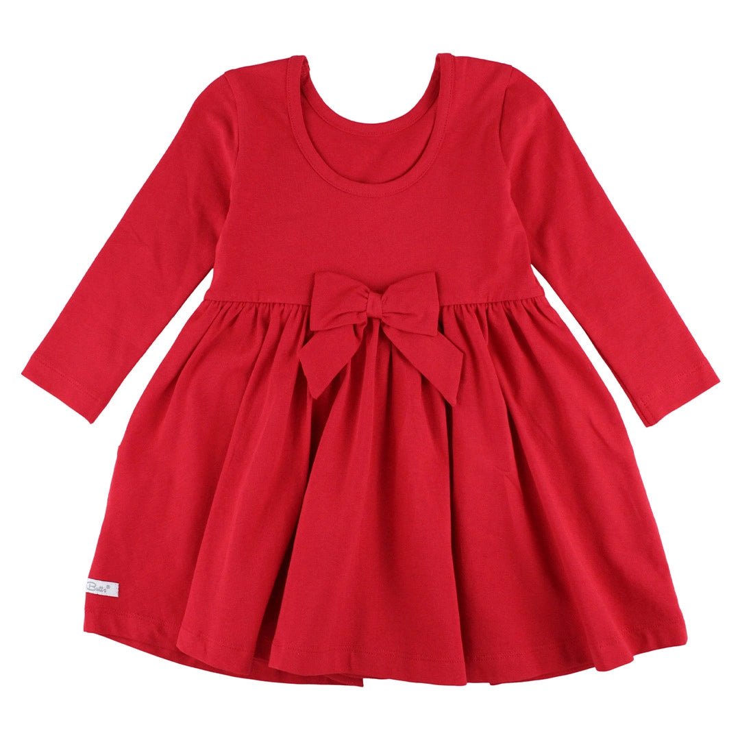 red long sleeve dress for kids