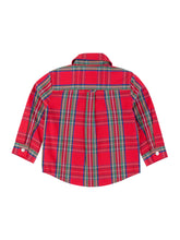 red plaid holiday shirt