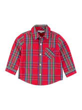 red plaid holiday shirt