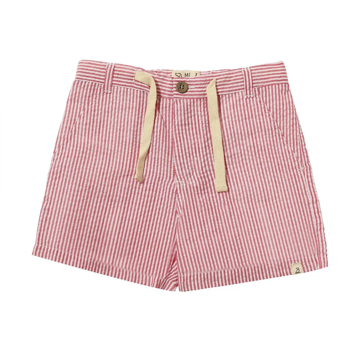 red striped seeersucker shorts