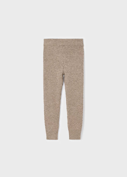 beige rib knit leggings