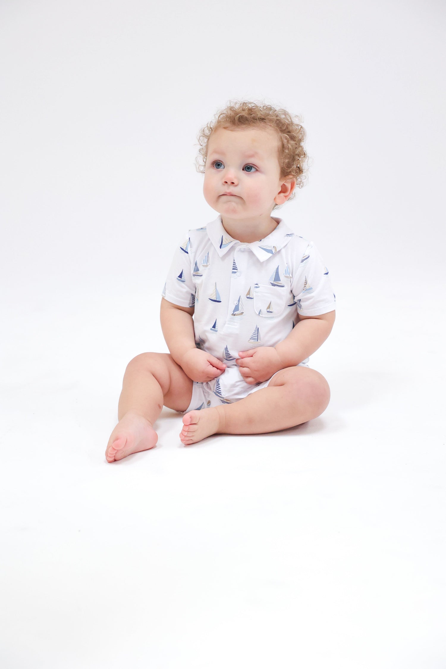 sailboat baby romper