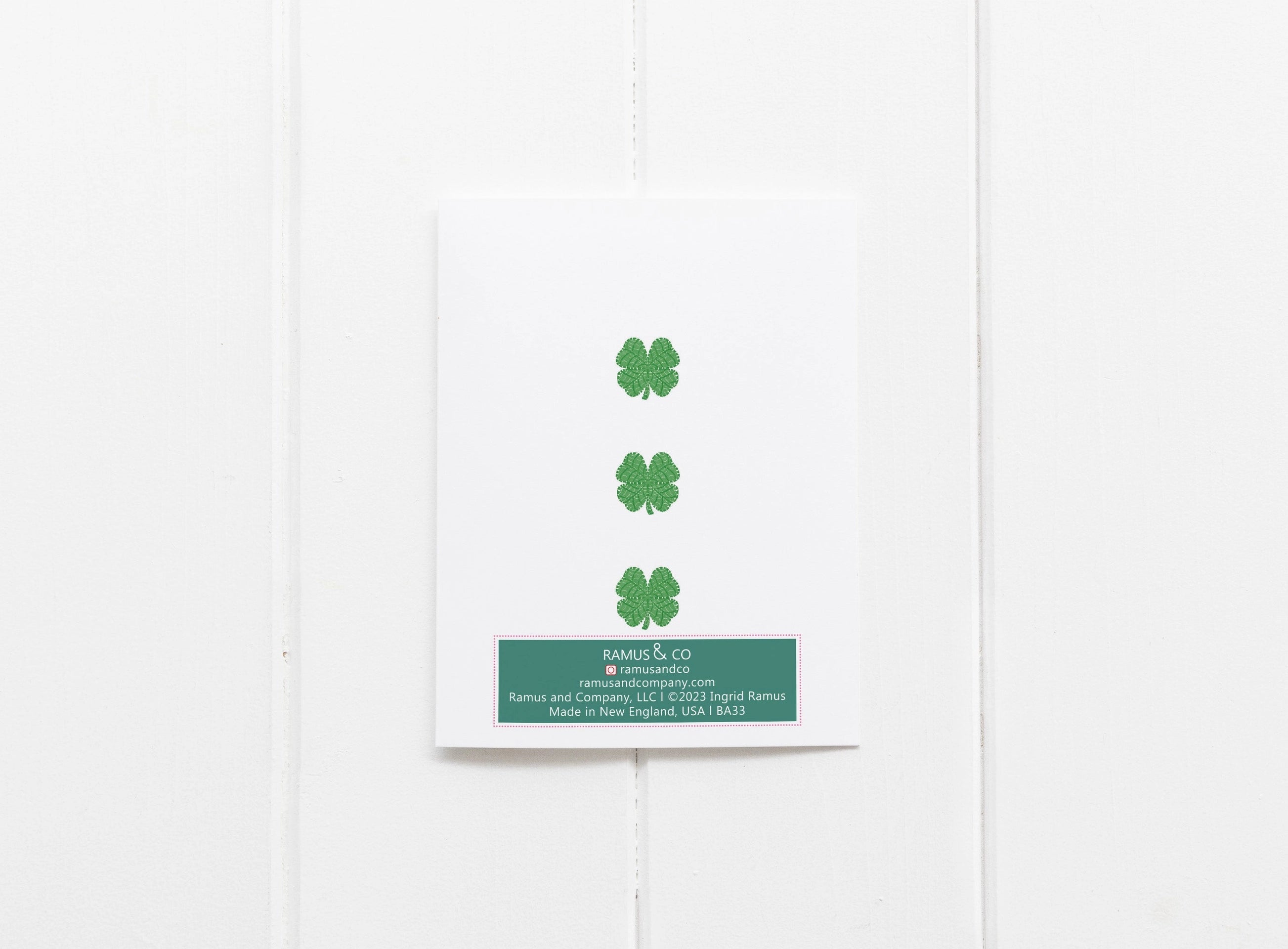 shamrock baby card