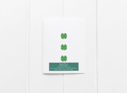 shamrock baby card