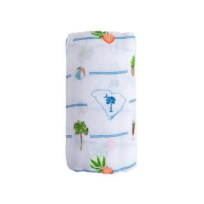 south carolina themed baby swaddle