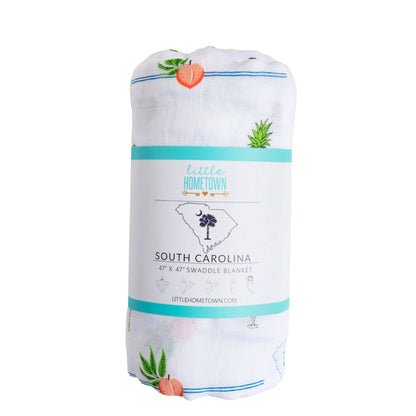 south carolina themed baby swaddle