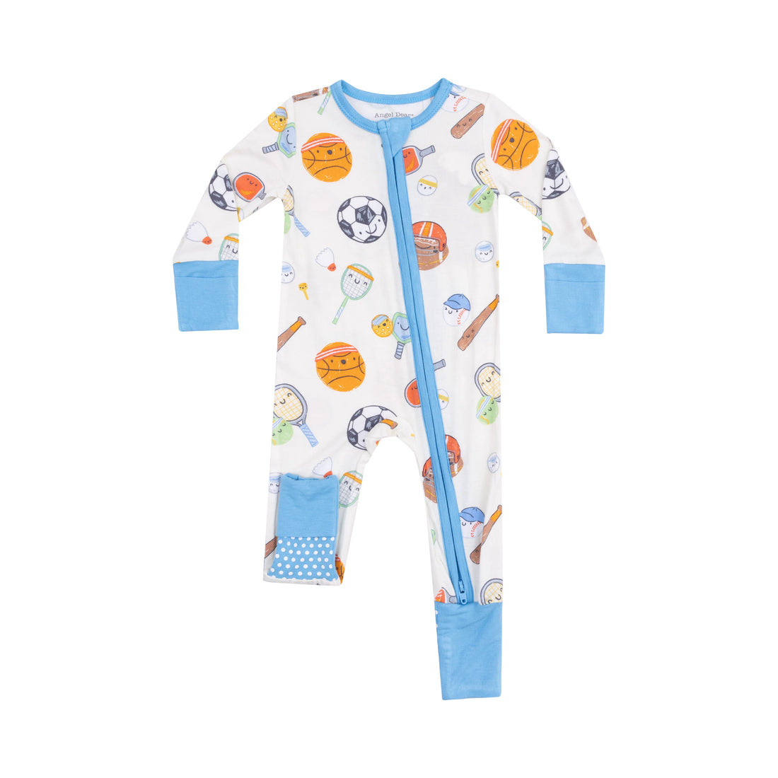 long romper with sports print