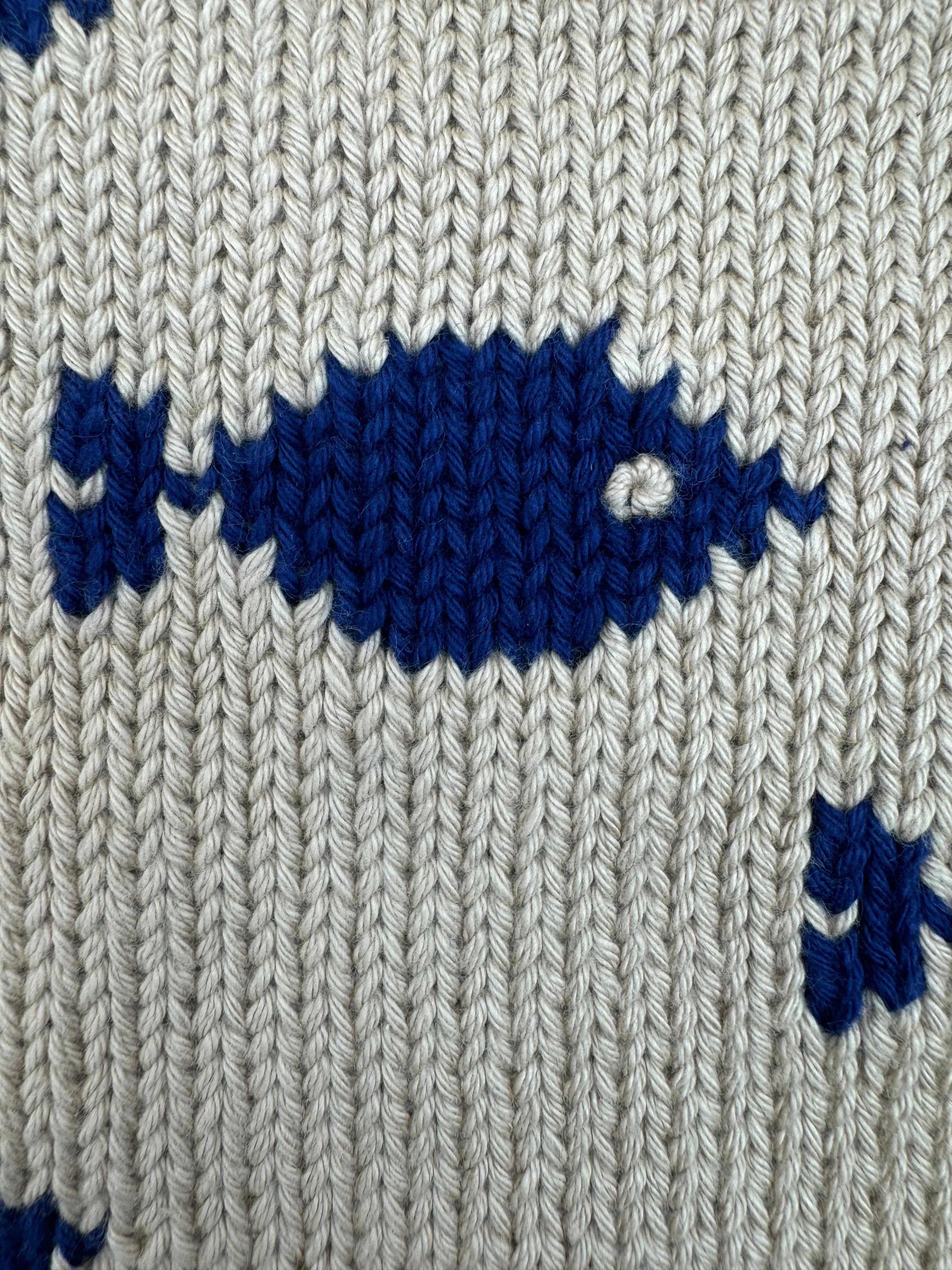 close up of navy fish