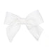 white seersucker kids hair bow