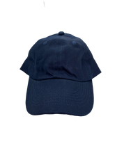 front view of hat solid navy blue