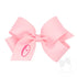 pink bow with letter O