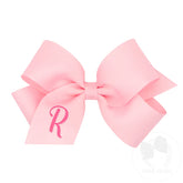 pink bow with letter R