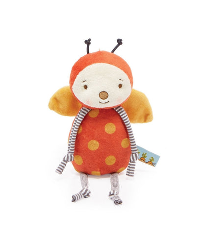 orange bug plush with orange polka dots