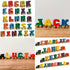 colorful wooden letters - all letters of the alphabet are shown as well as names JACK and LUCY