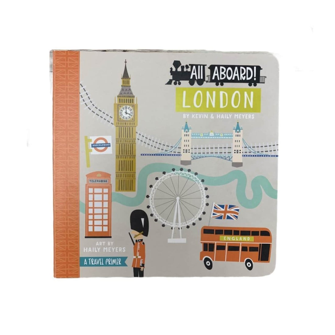 cover of book featuring some landmarks of London