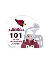 arizona cardinals 101 book - book is shaped like a football helmet