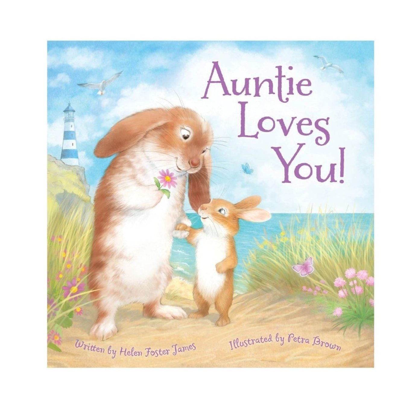 Auntie Loves You book, cover shows aunt bunny and small bunny