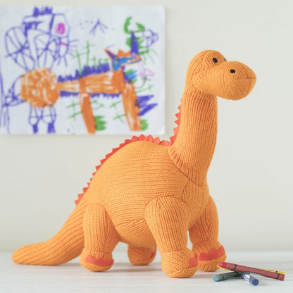 side view of dinosaur plush