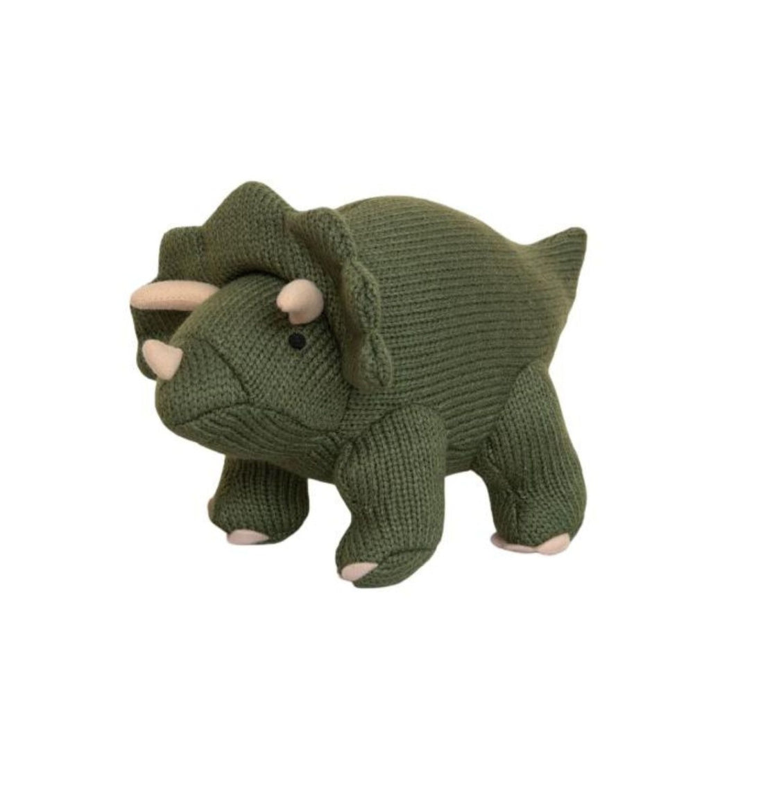 moss green triceratops plush