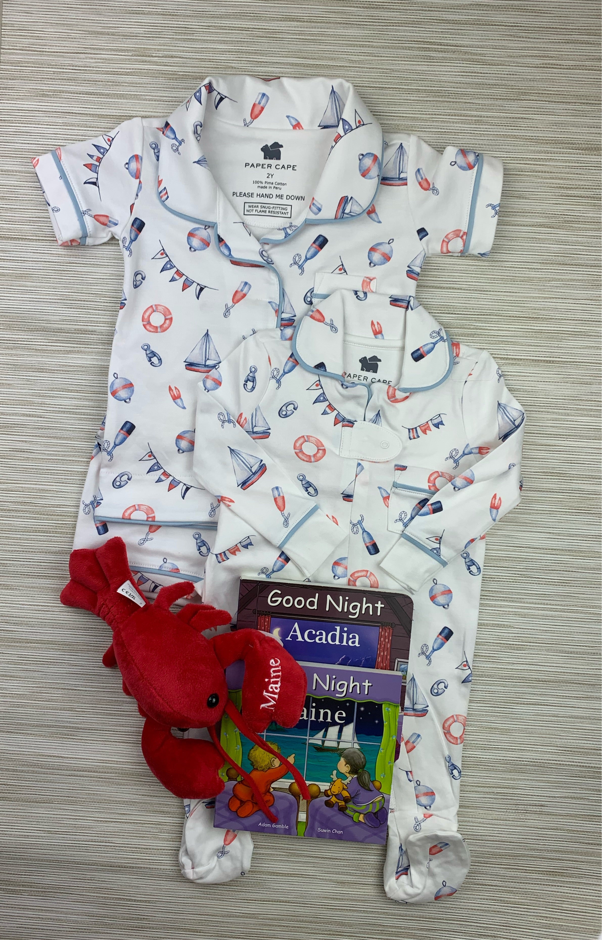 nautical pajamas with good night maine book