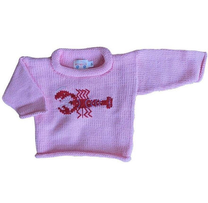 matching Pink Lobster Roll Neck Sweater