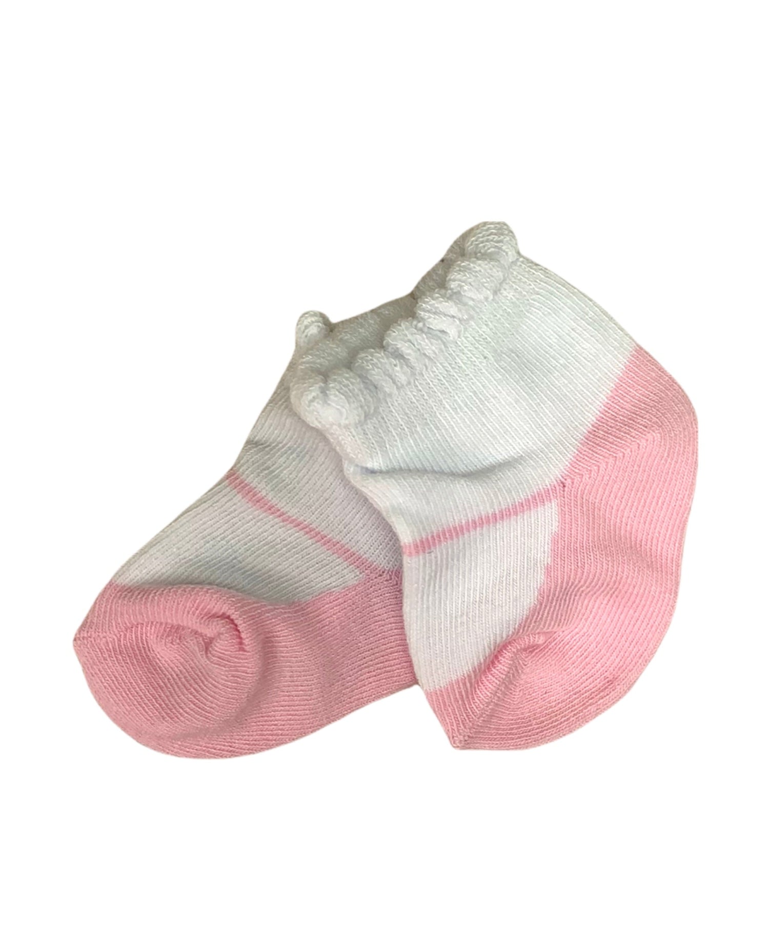 white socks with light pink Mary Jane shoe design
