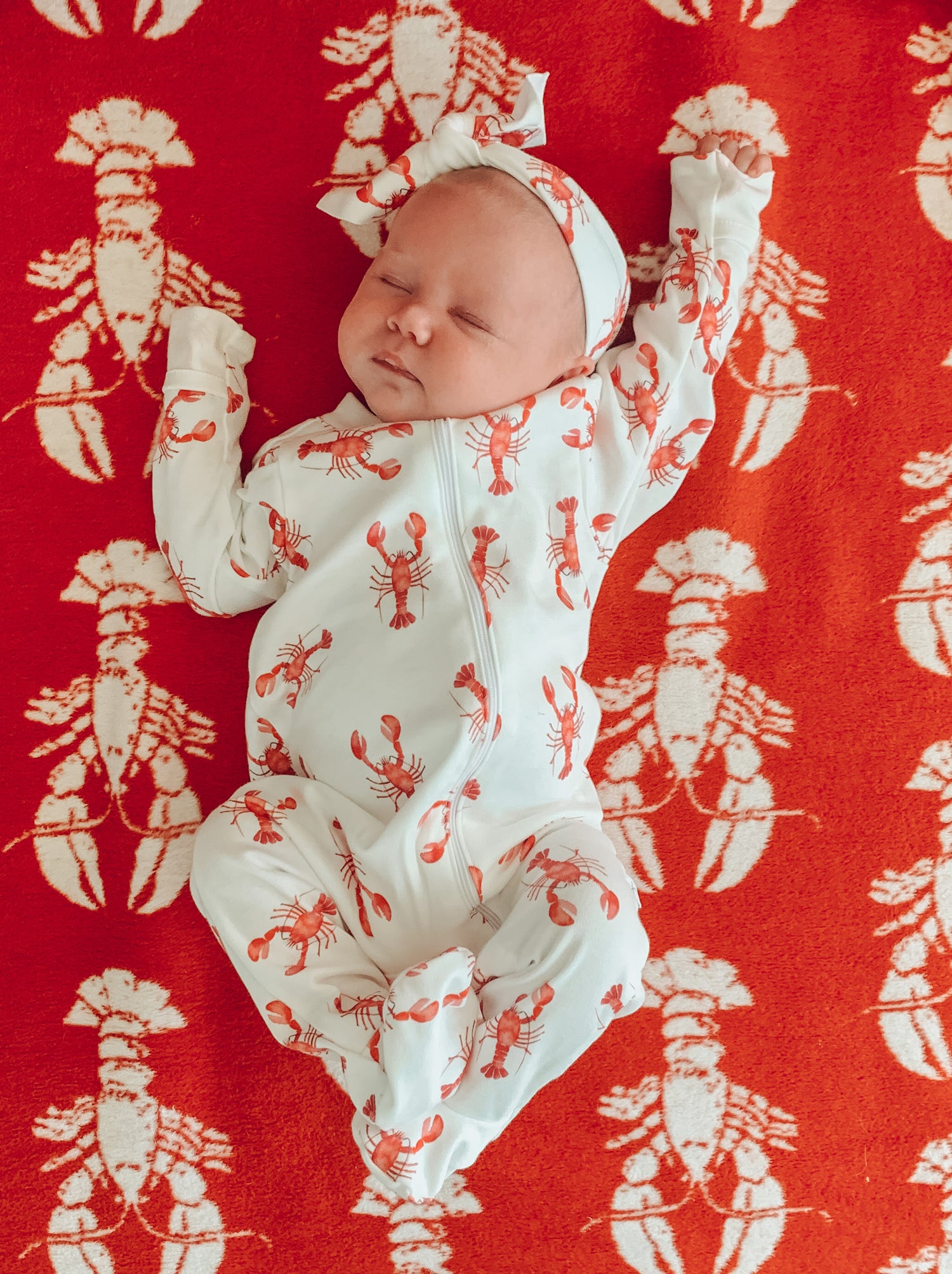 Organic Cotton Lobster Footie