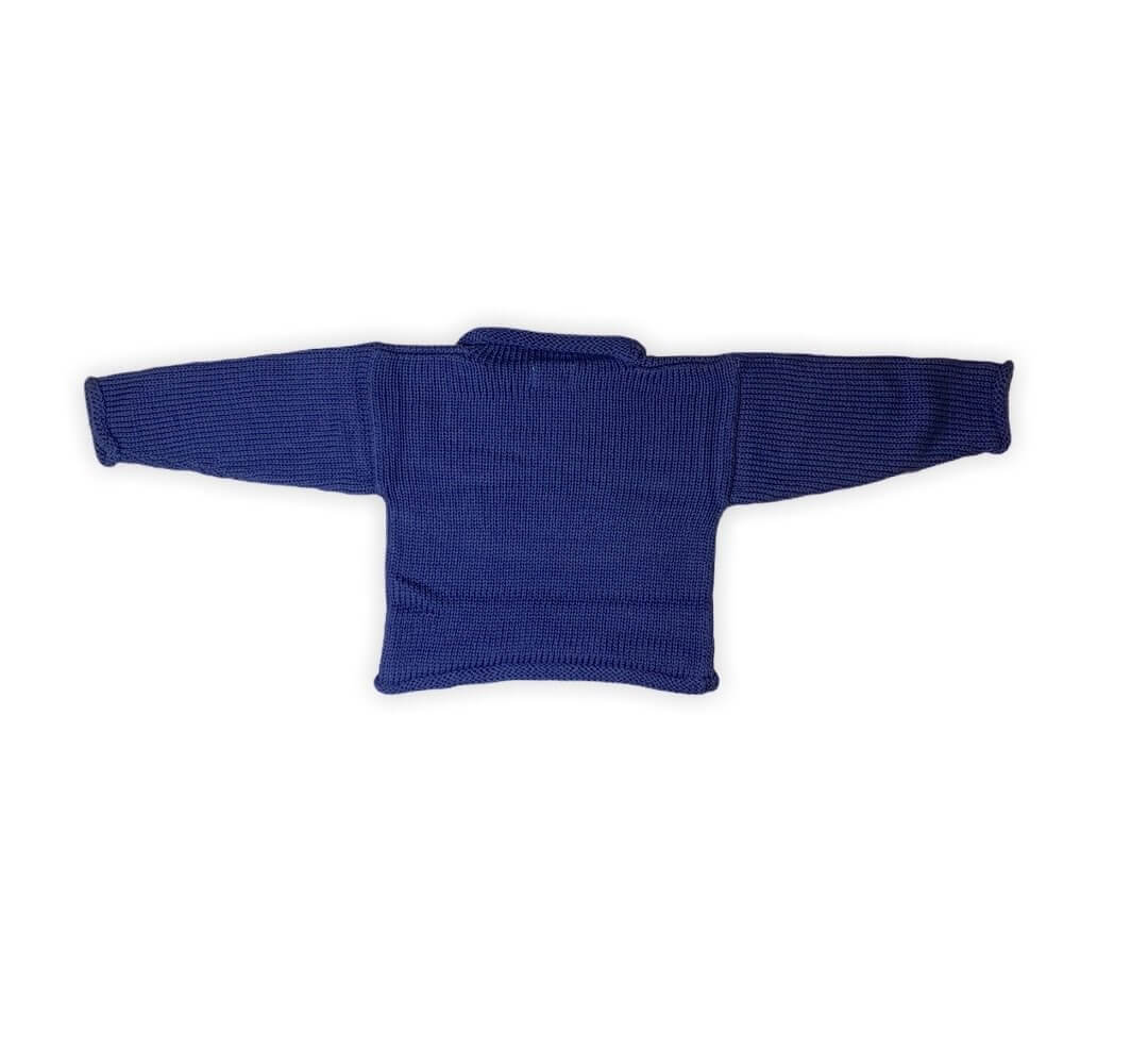 back of navy roll neck sweater no graphic