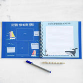 shows a before you were born page of the book and a page to write a letter to baby